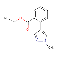 Chemical structure of ethyl 2-(1-methyl-1H-pyrazol-4-yl)benzoate - CSSB01402450371