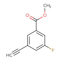 Chemical structure of methyl 3-ethynyl-5-fluorobenzoate - CSSB00013996567