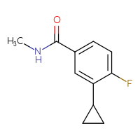 Chemical structure of 3-cyclopropyl-4-fluoro-N-methylbenzamide - CSSB03530286327