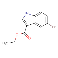 Chemical structure of ethyl 5-bromo-1H-indole-3-carboxylate - CSSB00009813262
