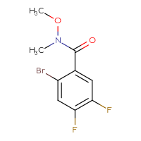 Chemical structure of 2-bromo-4,5-difluoro-N-methoxy-N-methylbenzamide - CSSB01992590463