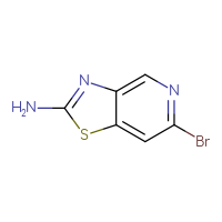 Chemical structure of 6-bromo-[1,3]thiazolo[4,5-c]pyridin-2-amine - CSSB06256060979