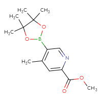 Chemical structure of methyl 4-methyl-5-(4,4,5,5-tetramethyl-1,3,2-dioxaborolan-2-yl)pyridine-2-carboxylate - CSSB00010039888