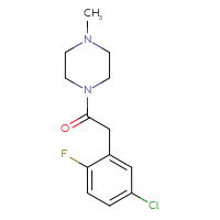 Chemical structure of 2-(5-chloro-2-fluorophenyl)-1-(4-methylpiperazin-1-yl)ethan-1-one - CSSB06470230890