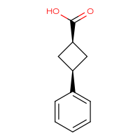 Chemical structure of (1s,3s)-3-phenylcyclobutane-1-carboxylic acid - CSSB02125421805