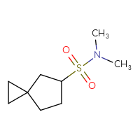 Chemical structure of N,N-dimethylspiro[2.4]heptane-5-sulfonamide - CSSB20449307635