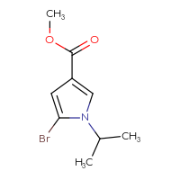 Chemical structure of methyl 5-bromo-1-(propan-2-yl)-1H-pyrrole-3-carboxylate - CSSB00021435235