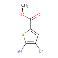 Chemical structure of methyl 5-amino-4-bromothiophene-2-carboxylate - CSSB00000690152
