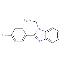 Chemical structure of 1-ethyl-2-(4-fluorophenyl)-1H-1,3-benzodiazole - CSSB00026078577