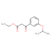Chemical structure of ethyl 3-oxo-3-[3-(propan-2-yloxy)phenyl]propanoate - CSSB00020650286