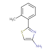 Chemical structure of 2-(2-methylphenyl)-1,3-thiazol-4-amine - CSSB00012181306