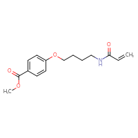 Chemical structure of methyl 4-[4-(prop-2-enamido)butoxy]benzoate - CSSB21332042426