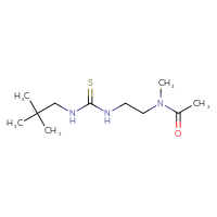 Chemical structure of N-(2-{[(2,2-dimethylpropyl)carbamothioyl]amino}ethyl)-N-methylacetamide - CSSB21432513174