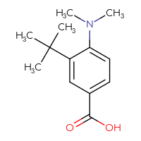 Chemical structure of 3-tert-butyl-4-(dimethylamino)benzoic acid - CSSB00010262566