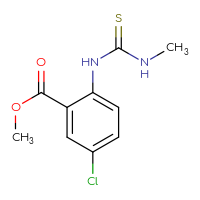 Chemical structure of methyl 5-chloro-2-[(methylcarbamothioyl)amino]benzoate - CSSB03555467884