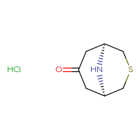Chemical structure of (1R,5S)-3-thia-9-azabicyclo[3.3.1]nonan-7-one hydrochloride - CSSB02515454115