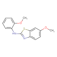 Chemical structure of 6-methoxy-N-(2-methoxyphenyl)-1,3-benzothiazol-2-amine - CSSB00020652070