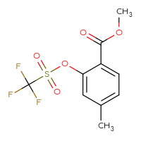 Chemical structure of methyl 4-methyl-2-(trifluoromethanesulfonyloxy)benzoate - CSSB00011006316