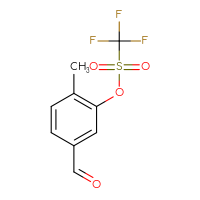 Chemical structure of 5-formyl-2-methylphenyl trifluoromethanesulfonate - CSSB20976910737