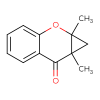 Chemical structure of 3,5-dimethyl-2-oxatricyclo[5.4.0.0³,⁵]undeca-1(11),7,9-trien-6-one - CSSB06256163320