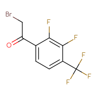 Chemical structure of 2-bromo-1-[2,3-difluoro-4-(trifluoromethyl)phenyl]ethan-1-one - CSSB00009813809