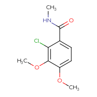 Chemical structure of 2-chloro-3,4-dimethoxy-N-methylbenzamide - CSSB02283618143