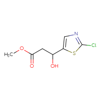 Chemical structure of methyl 3-(2-chloro-1,3-thiazol-5-yl)-3-hydroxypropanoate - CSSB00103136822