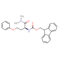 Chemical structure of (9H-fluoren-9-yl)methyl N-[(1S)-1-(dimethylcarbamoyl)-3-phenoxypropyl]carbamate - CSSB01150687040