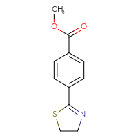 Chemical structure of methyl 4-(1,3-thiazol-2-yl)benzoate - CSSB00010188616