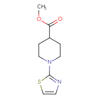 Chemical structure of methyl 1-(1,3-thiazol-2-yl)piperidine-4-carboxylate - CSSB00000197452