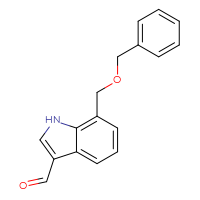 Chemical structure of 7-[(benzyloxy)methyl]-1H-indole-3-carbaldehyde - CSSB00010169676