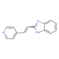 Chemical structure of 2-[2-(pyridin-4-yl)ethenyl]-1H-1,3-benzodiazole - CSSB21253047422