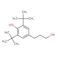 Chemical structure of 2,6-di-tert-butyl-4-(3-hydroxypropyl)phenol - CSSB00025742520