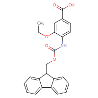 Chemical structure of 3-ethoxy-4-({[(9H-fluoren-9-yl)methoxy]carbonyl}amino)benzoic acid - CSSB00135416784