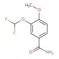 Chemical structure of 3-(difluoromethoxy)-4-methoxybenzamide - CSSB00083894388