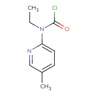 Chemical structure of N-ethyl-N-(5-methylpyridin-2-yl)carbamoyl chloride - CSSB14797553491