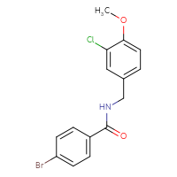 Chemical structure of 4-bromo-N-[(3-chloro-4-methoxyphenyl)methyl]benzamide - CSSB00055088132