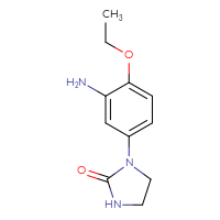 Chemical structure of 1-(3-amino-4-ethoxyphenyl)imidazolidin-2-one - CSSB14899920496