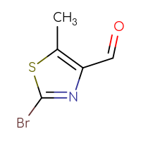 Chemical structure of 2-bromo-5-methyl-1,3-thiazole-4-carbaldehyde - CSSB00010127905