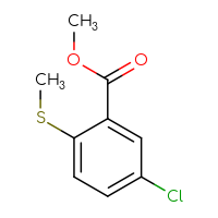 Chemical structure of methyl 5-chloro-2-(methylsulfanyl)benzoate - CSSB00015526514