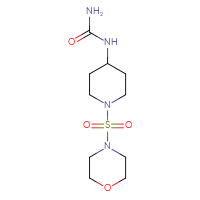 Chemical structure of [1-(morpholine-4-sulfonyl)piperidin-4-yl]urea - CSSB02019571961