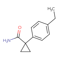 Chemical structure of 1-(4-ethylphenyl)cyclopropane-1-carboxamide - CSSB06584862060