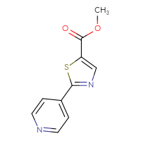 Chemical structure of methyl 2-(pyridin-4-yl)-1,3-thiazole-5-carboxylate - CSSB00012274769