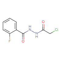 Chemical structure of N'-(2-chloroacetyl)-2-fluorobenzohydrazide - CSSB00000010712