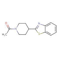 Chemical structure of 1-[4-(1,3-benzothiazol-2-yl)piperidin-1-yl]ethan-1-one - CSSB00000482075