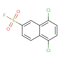 Chemical structure of 5,8-dichloronaphthalene-2-sulfonyl fluoride - CSSB00102726259