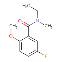 Chemical structure of N-ethyl-5-fluoro-2-methoxy-N-methylbenzamide - CSSB00103304181