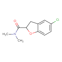 Chemical structure of 5-chloro-N,N-dimethyl-2,3-dihydro-1-benzofuran-2-carboxamide - CSSB00000229508