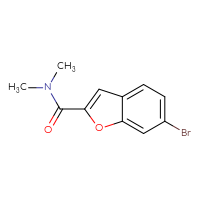 Chemical structure of 6-bromo-N,N-dimethyl-1-benzofuran-2-carboxamide - CSSB00134705412