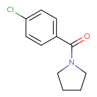 Chemical structure of 1-(4-chlorobenzoyl)pyrrolidine - CSSB00000158142